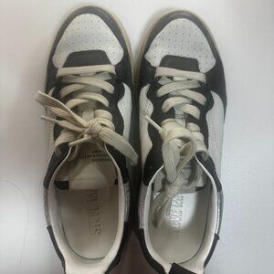 Everlie Black Multi Leather Color Block Sneakers size 7.5